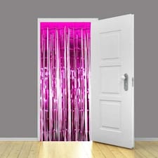 Hot Pink Foil Door Curtain Backdrop 92cm x 244cm - Pack of 5