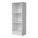 image 3 of Basic Low Narrow Bookcase (2 Shelves) in White