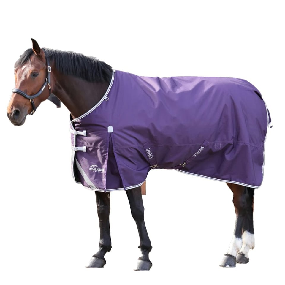 image 1 of Highlander Original 100 Standard-Neck 100g Horse Turnout Rug - Plum - 6´ 9"