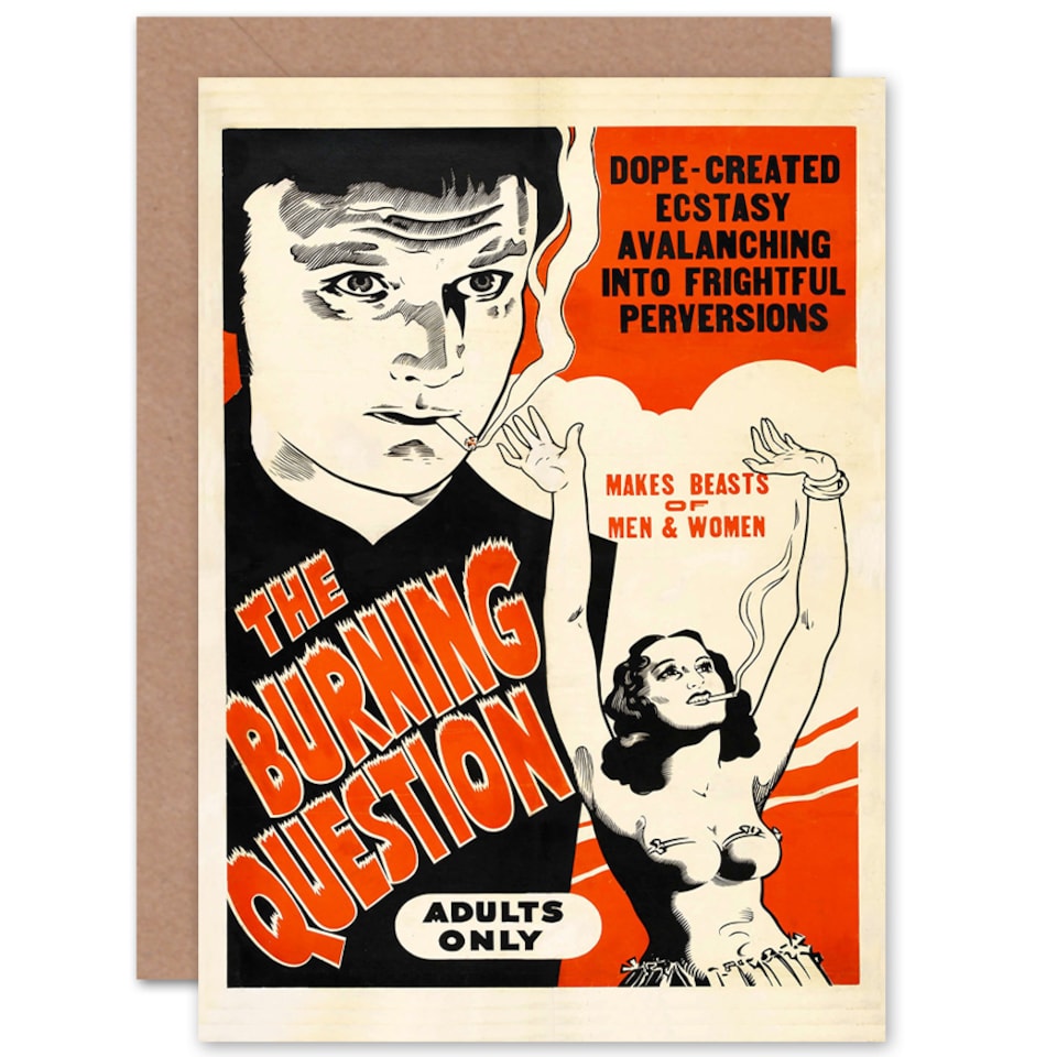 image 1 of Burning Question Drugs Film Poster Greetings Card