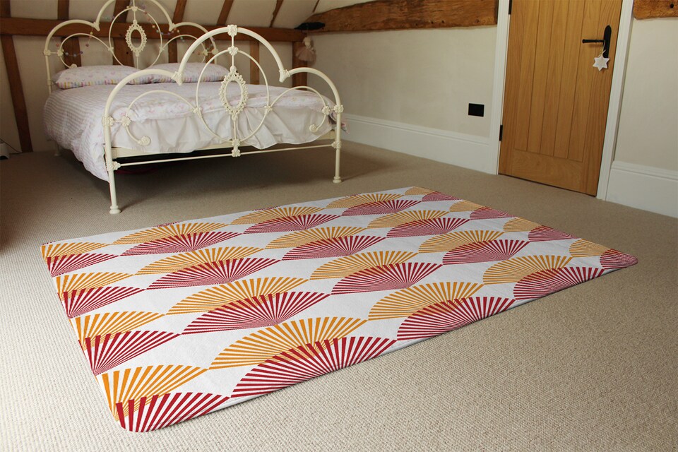 image 1 of Geometric Sea Shells Rug | Multi