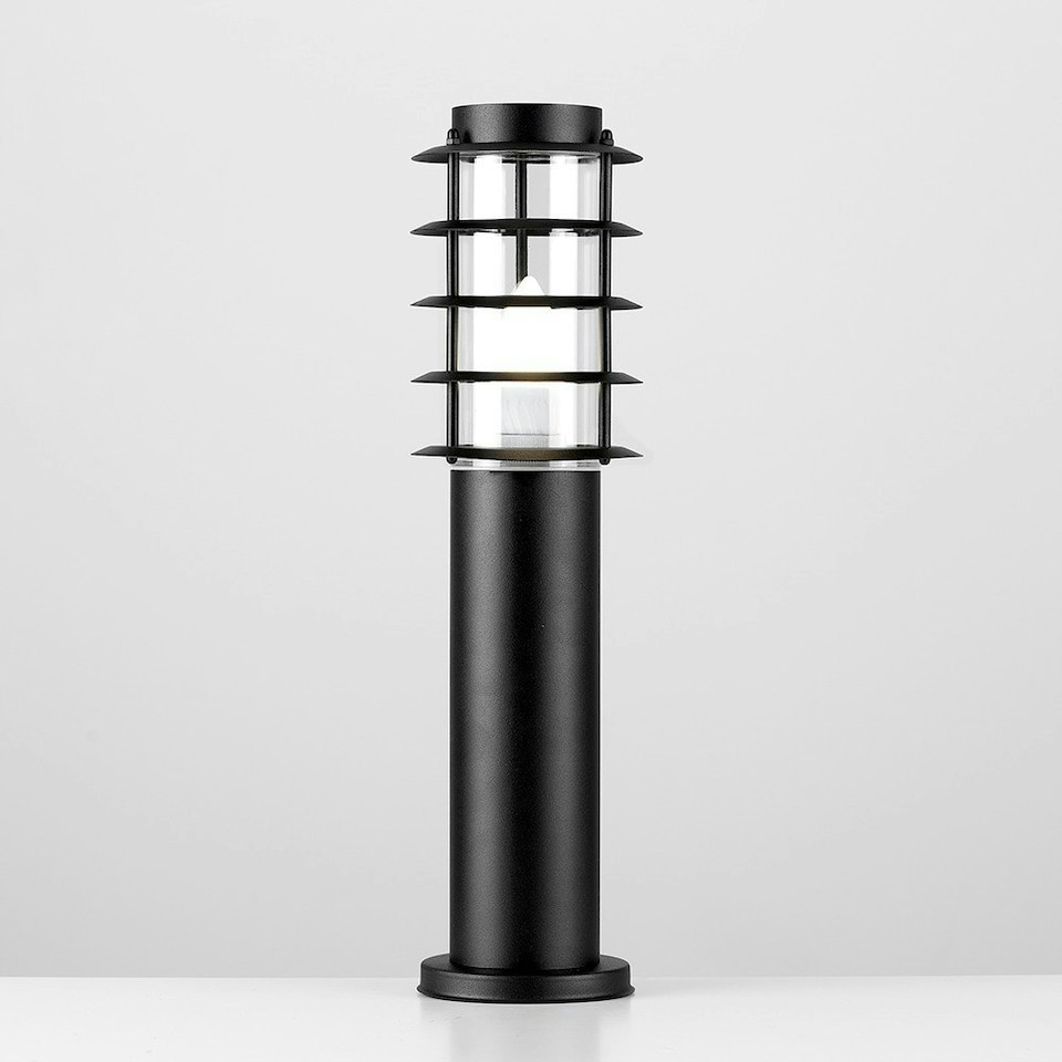 image 1 of ValueLights Wharf Modern Black Stainless Steel Outdoor Wired IP44 Garden Post Light