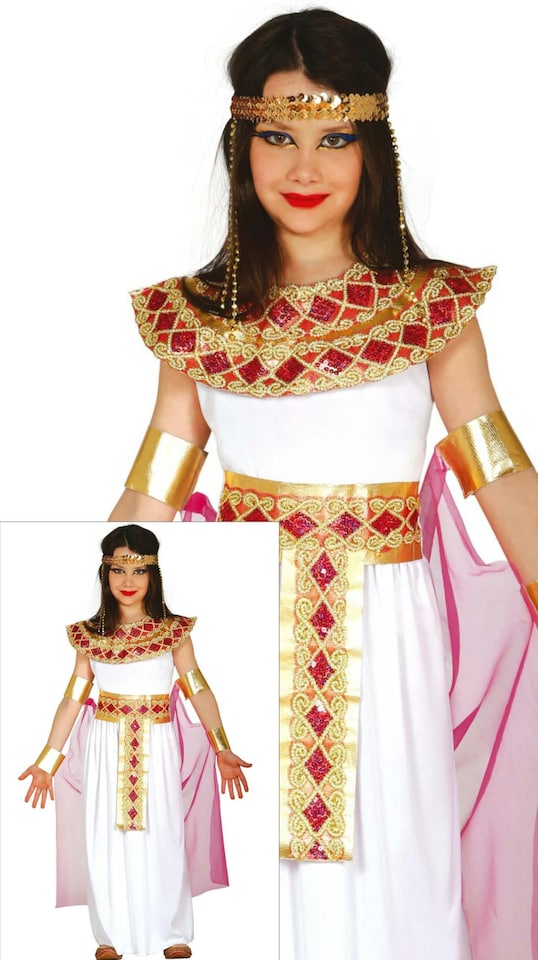 image 1 of Fancy Dress Child Egyptian White Gold - 10-12 Years