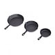 image 6 of Set of 3 Cast Iron Non Stick Skillet Frying Cooking Pans