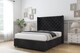 image 3 of Sloomy Dior Black Naples Divan Bed Base No Drawers With 54 Inch Wingback Headboard | Black | Black | Double | 1