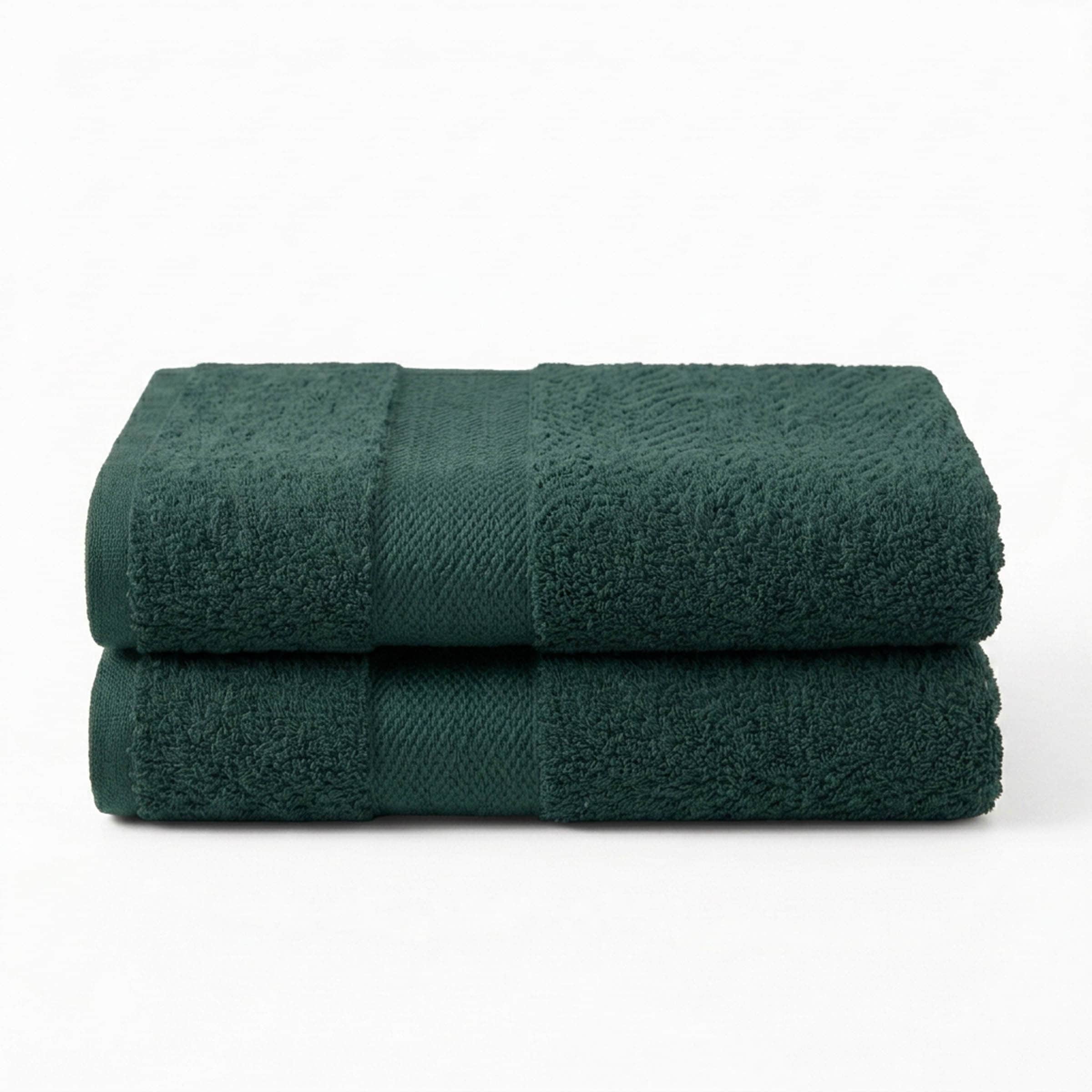 Vision V475 - 2 Pack 100% Cotton Hand Towels in Dark Green