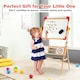 image 5 of COSTWAY 3-in-1 Freestanding Kids Art Easel Drawing Board