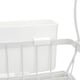 image 6 of Living and Home Steel Dish Rack with Utensil and Glass Holder - White | White