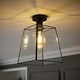 image 2 of ValueLights Susie Matte Black Flush Ceiling Light & Bulb | Black