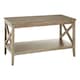 image 2 of Interiors by Premier Winter Melody Coffee Table, Wood Table for Coffee and Outdoor with Bottom Shelf, Pine Wood & MDF Tea Table Cream