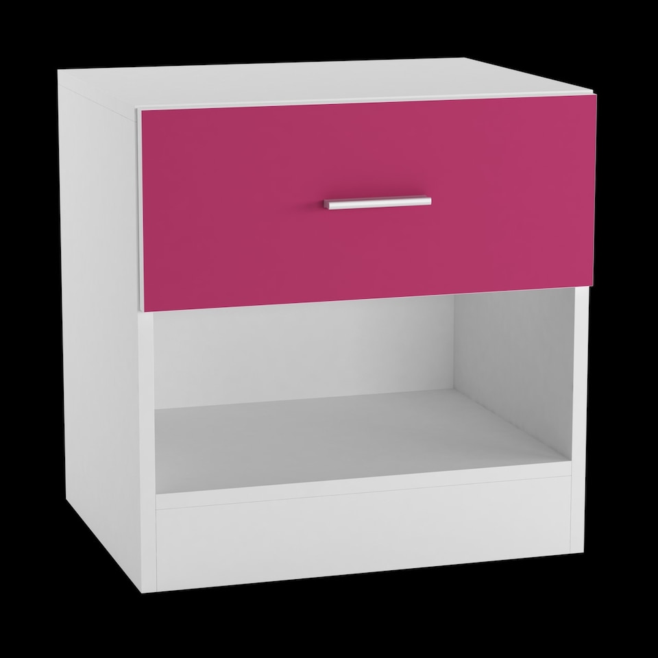 image 1 of Orlando Kids 1 Drawer White Bedside Table | White | 1