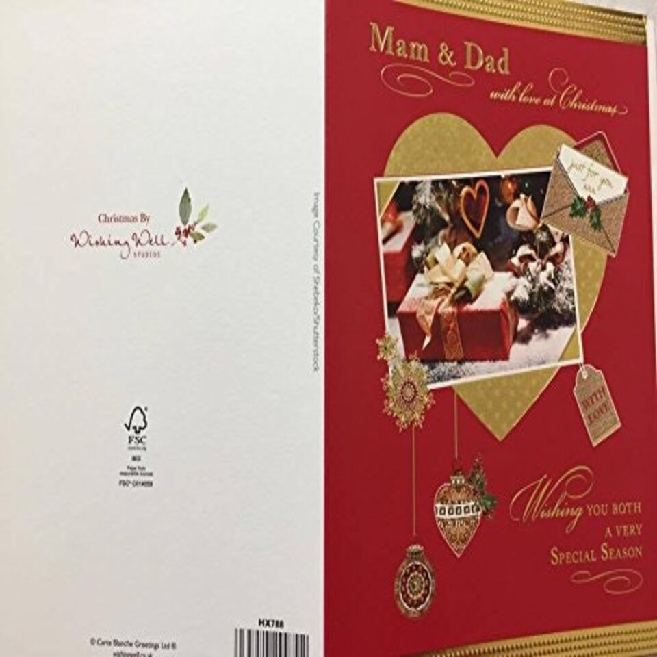 image 1 of TRADITIONAL MUM & DAD CHRISTMAS - BOTH OF YOU GREETING CARD