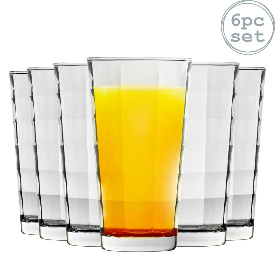 image 1 of Bormioli Rocco Cube Highball Glasses - 365ml - Pack of 6 Clear