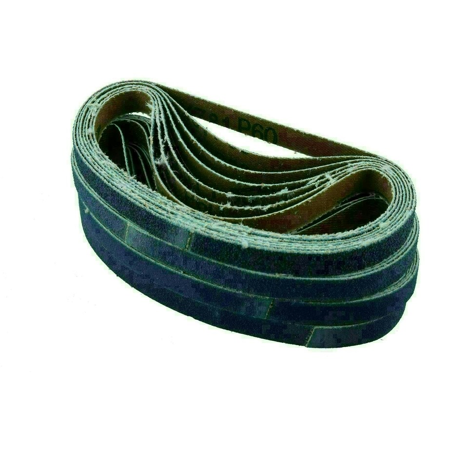 image 1 of 10mm Air Finger Zirconium Sander Sanding Belts 330mm x 10mm Mixed Grit 50pk