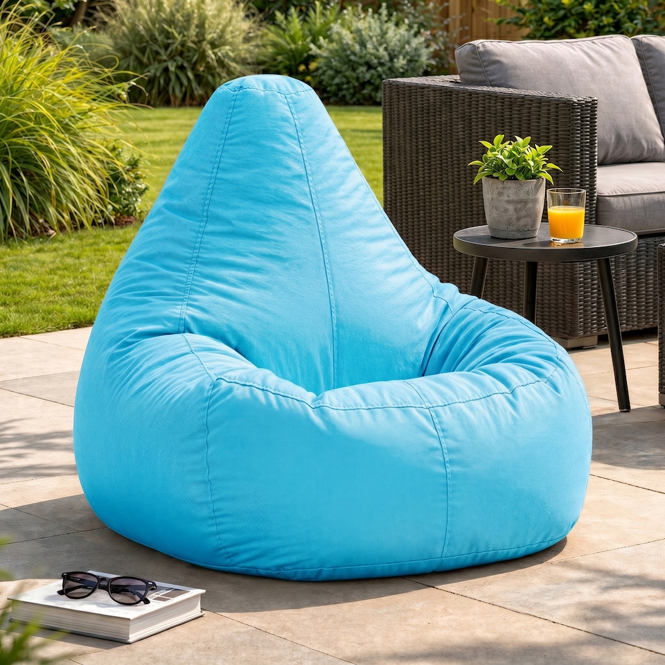 image 1 of Icon Dalton High Back Adult Gaming Indoor Outdoor Bean Bag Chair, Aqua