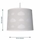 image 5 of Clouds - Light Grey Easy Fit Fabric Pendant Shade | Grey | Large | 1