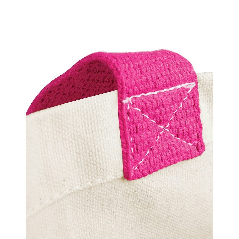 image 1 of Westford Mill Classic Jute Shopper Bag - Fuchsia - One Size