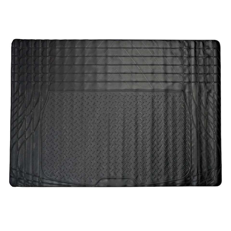 image 1 of Universal Car Mat Fit Vehicle Boot Rubber Liner Slip Resistant Mat Cut to Size