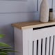 image 2 of Vida Designs Arlington Radiator Cover Painted MDF Slatted Cabinet, White, 152cm