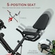 image 5 of SPORTNOW Folding Exercise Bike with Arm Bands and Hand Pulse Sensor, Red