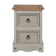 image 4 of Corona Premium 2 Drawer Petite Bedside Cabinet - Shaker-Style Nightstand with Dovetail Drawers | Grey | Grey Wax | One Size | 1