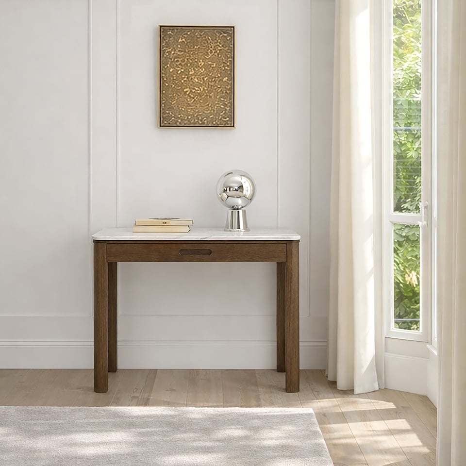 image 1 of Southampton Console Table 1 Drawer in Cream Ceramic