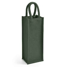 Brand Lab Jute Bottle Bag - Forest Green - One Size