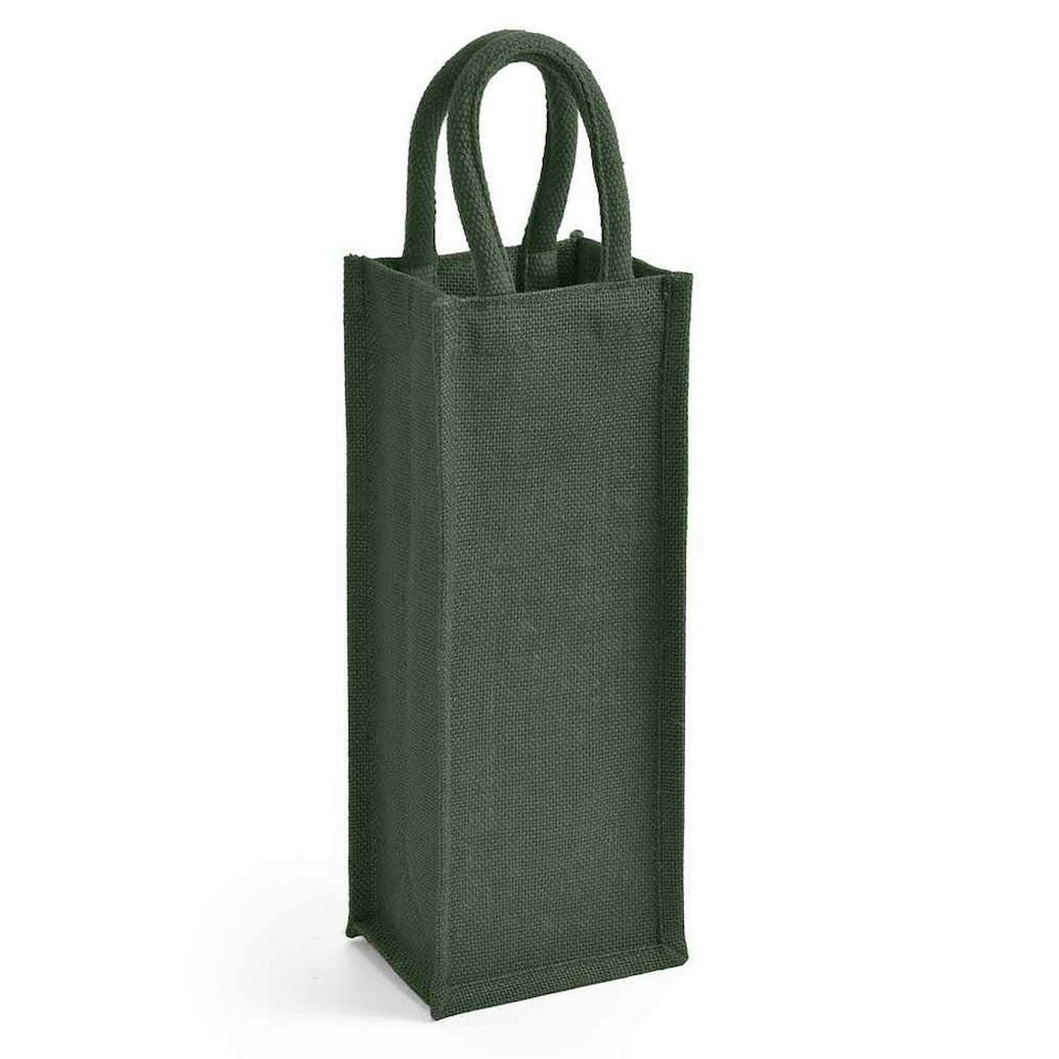 Brand Lab Jute Bottle Bag - Forest Green - One Size