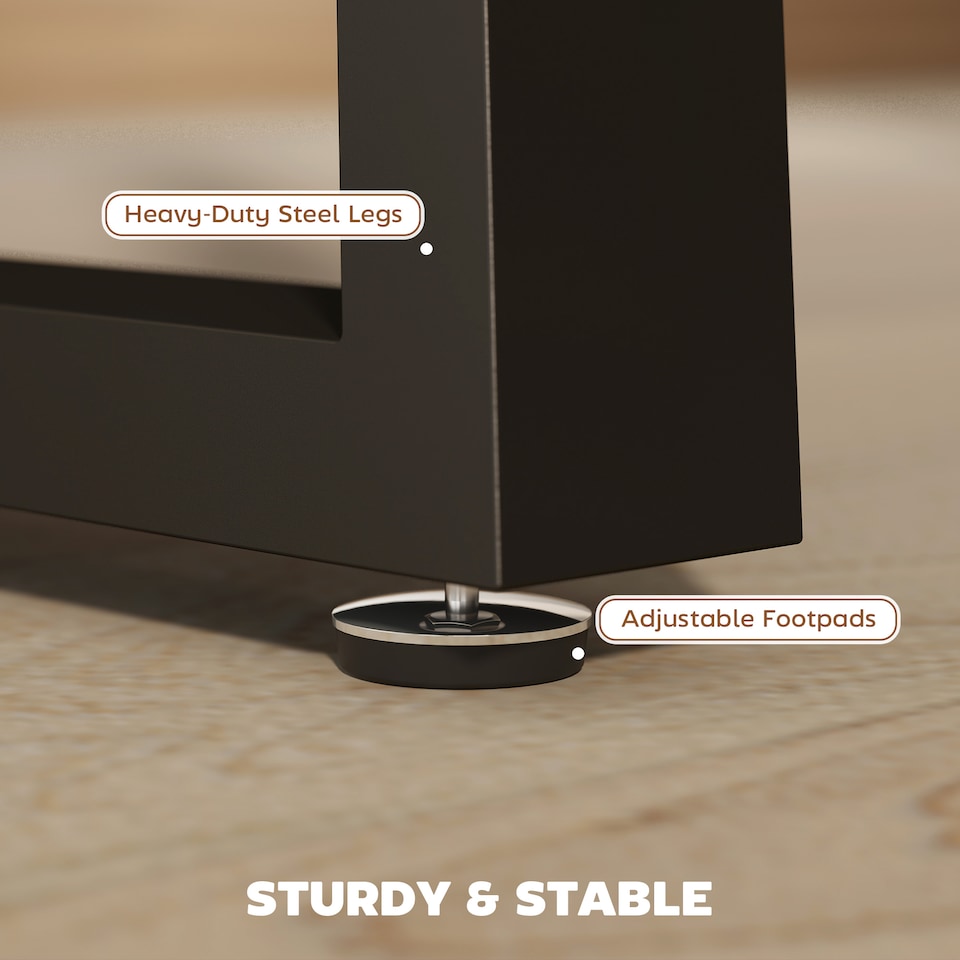 image 1 of HOMCOM Extendable Dining Table Rectangular Wood Effect Tabletop for 4-6 People with Steel Frame & Hidden Leaves for Kitchen, Dining Room, Living Room