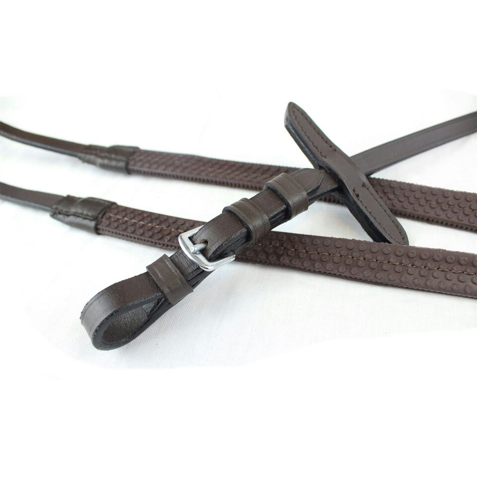 Gallop Equestrian Rubber Reins Brown | Size: Pony
Colour: Brown