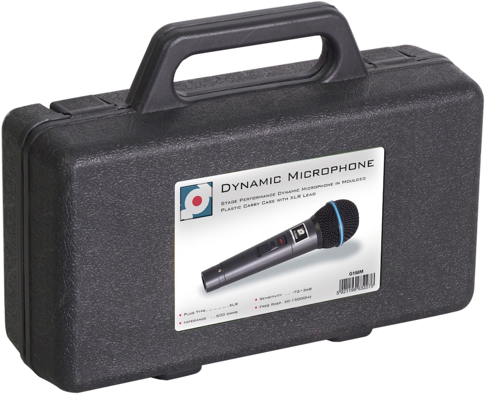 image 1 of Soundlab Dynamic Handheld Microphone with Lead and Carry Case 600 Ohm