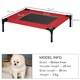 image 4 of Pawhut Pet Raised Bed Elevated Cool Cot Home Camping Basket Breathable M Red