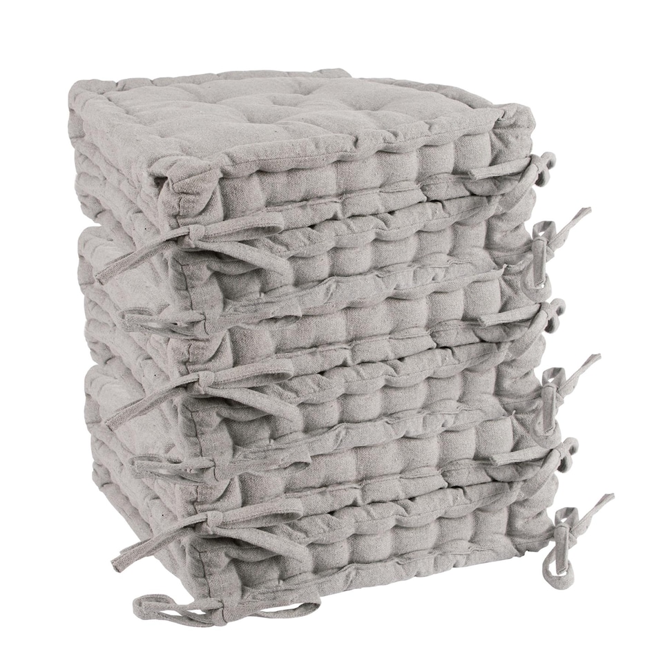 image 1 of Nicola Spring French Mattress Seat Cushions - 40cm - Grey - Pack of 6