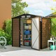 image 2 of Outsunny 6.2 x 4.3ft Garden Metal Shed with Vent for Garden, Patio, Oak 