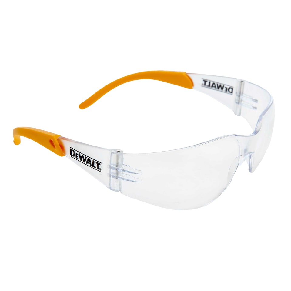 Dewalt Polycarbonate Logo Safety Glasses | Clear | Clear | One Size | 1