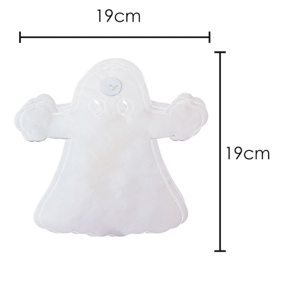 image 1 of PMS Halloween Ghost Paper Garland 3M - Reusable Party Decoration