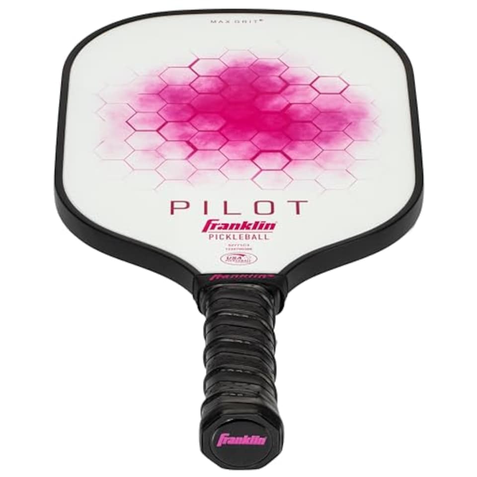 image 1 of Franklin Sports Pickleball Paddle - Pilot Polypropylene Core Racket - Official USA Pickleball (Usapa) Approved Paddle - Lightweight Pro Racket - Pink - 10mm Thick Core