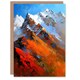 image 1 of Alayan Mountain Range Palette Knife Him Her Birthday Card