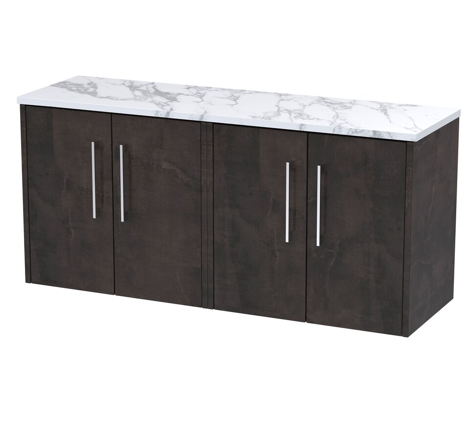 image 1 of Balterley Winshill Contemporary 2 Door Wall Hung Vanity Unit with Laminate Worktop, 1205mm