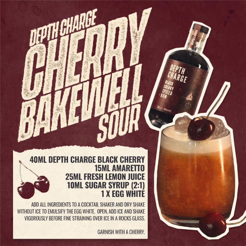 image 1 of Depth Charge Black Cherry Spiced Rum | Clear
