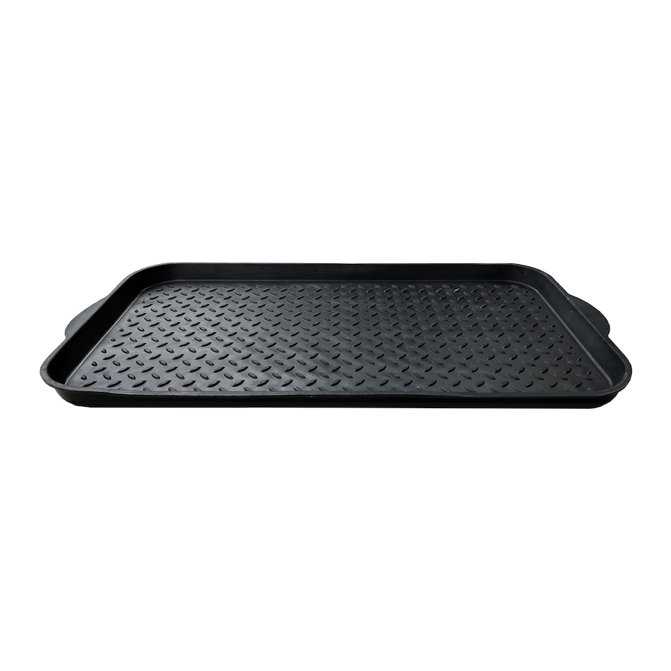 image 1 of Shoes, Boots & Wellies Tray - Plain Black - Soft Rubber