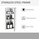 image 5 of HOMCOM Bathroom Corner Wall Mirror Storage Cabinet Cupboard Stainless Steel