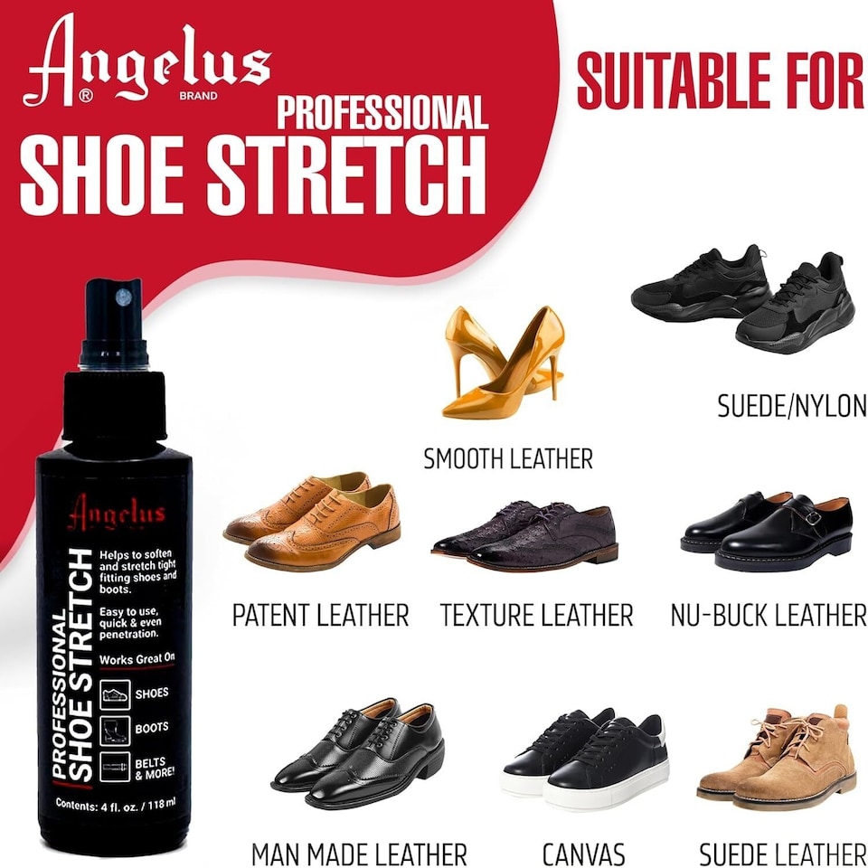 image 1 of Angelus Shoe Stretcher Spray - For Comfort & Better Fit 4oz | Clear