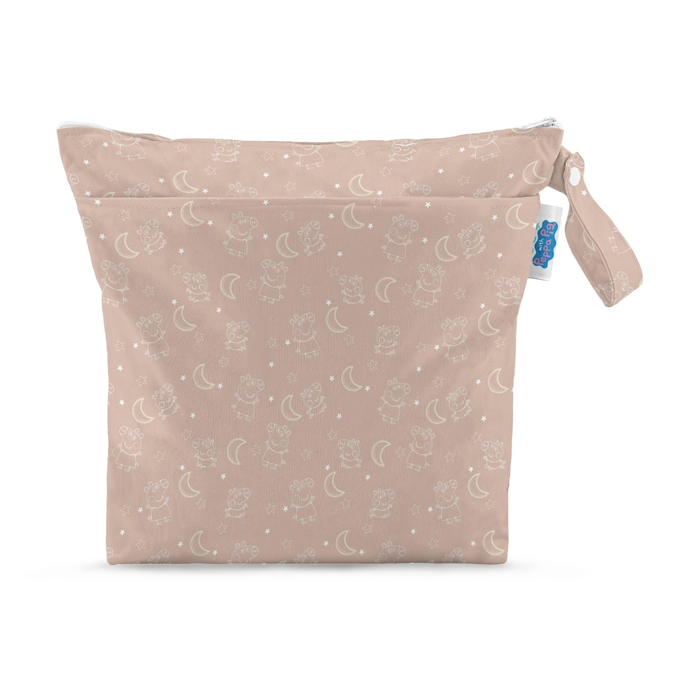 image 1 of Peppa Pig Grab & Go Nappy Wet Bag - Moons & Stars