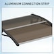 image 6 of Outsunny Outdoor Window Door Canopy Fixed Awning Porch UV Water Cover Brown | Brown | Brown | 1