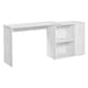 image 8 of HOMCOM Computer Desk Rotating Dining Table W/ Storage Shelf White