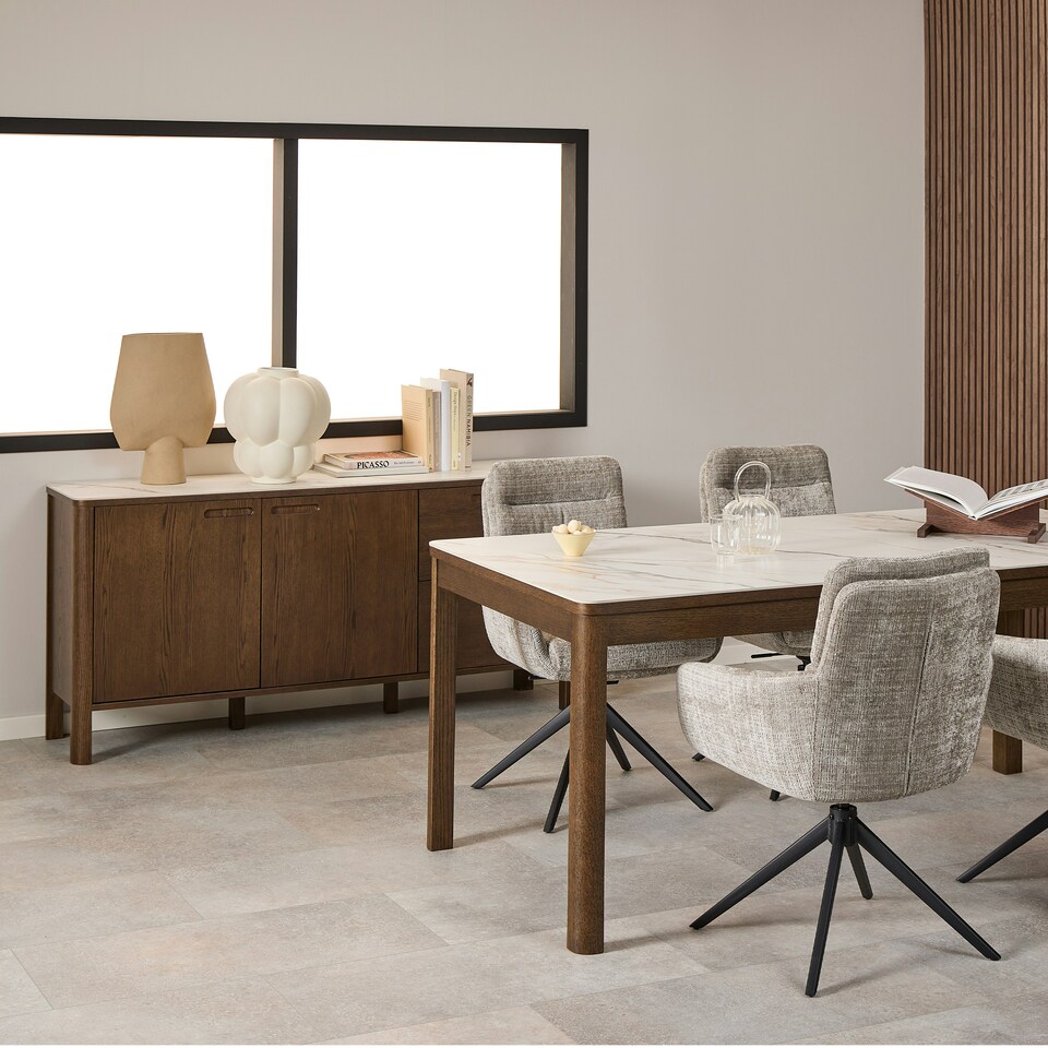 image 1 of Southampton Sideboard With 2 Doors 2 Drawers and 2 Shelves in Cream Ceramic Cream
