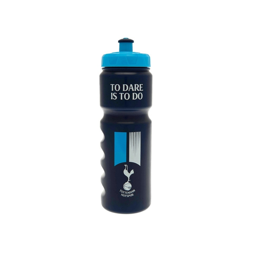 image 1 of Tottenham Hotspur FC To Dare Is To Do Crest Plastic Water Bottle - Navy/White - One Size Blue | One Size