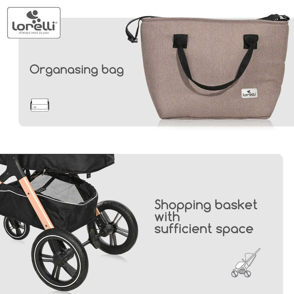 image 1 of Lorelli Viola 3 in 1 Travel System - Pearl Beige N/A