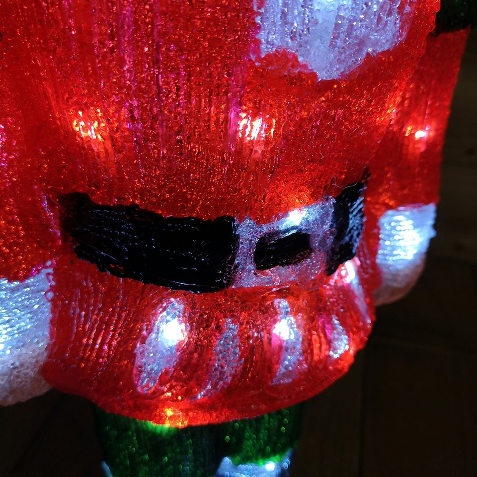 image 1 of 60 LED Acrylic Nutcracker Outdoor Christmas Decoration Cool White Light Up Garden Ornament